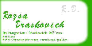 rozsa draskovich business card